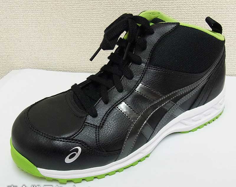 アシックス安全作業靴ミドルカット FIS35L 9095：ブラック ...
